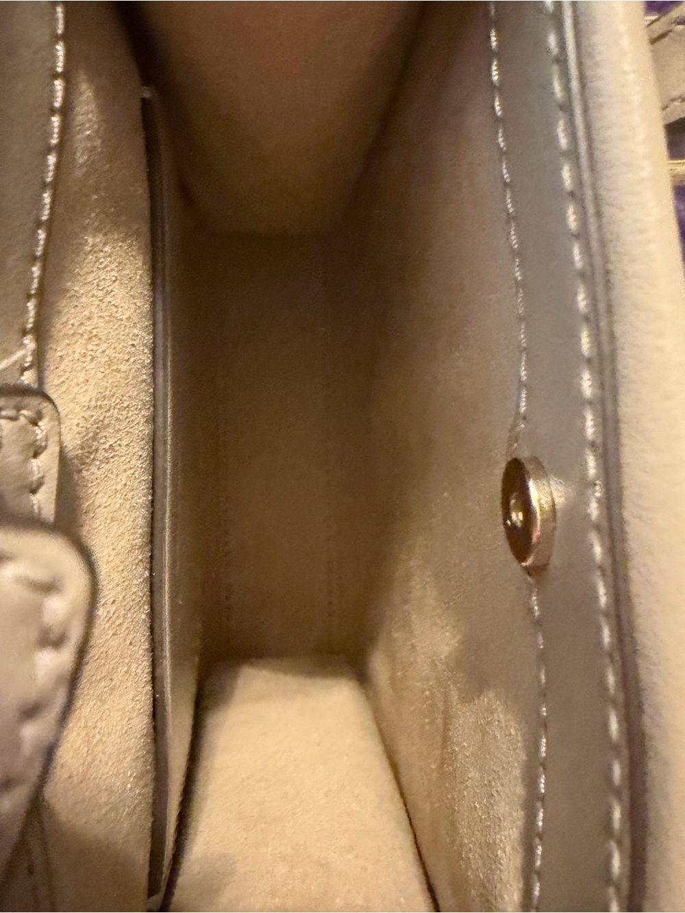 Tory Burch Taupe Embossed Mini Tote Crossbody - Picture 8 of 9